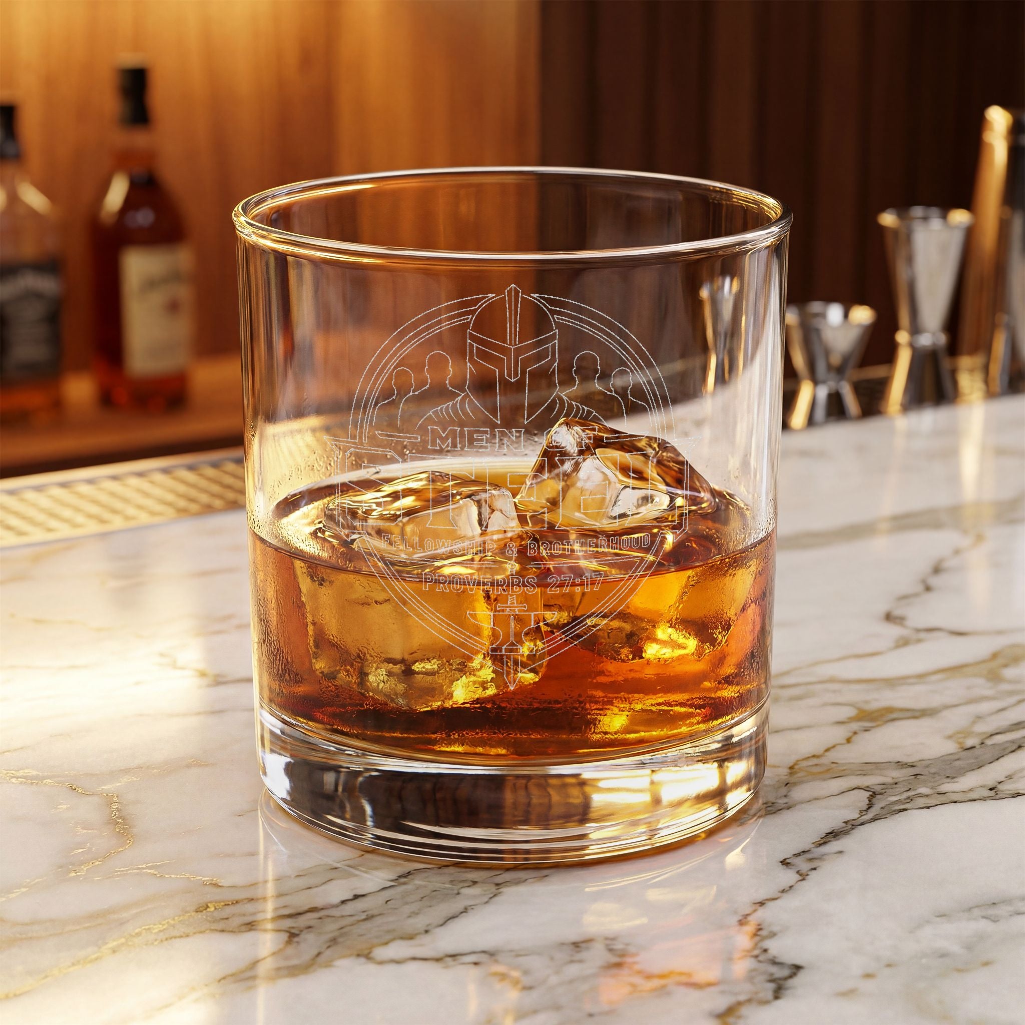 Engraved Whiskey Glass, 10.5oz